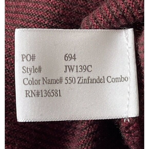 NAT NAST Men's Sz L 1/4 Zip Burgundy Ribbed Pullover Sweater Elbow Patches - Picture 7 of 10